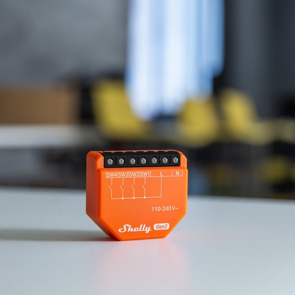 Shelly i4 Gen3 -kontrollenhet för Wi-Fi-nätverk