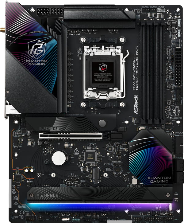 Asrock Phantom Gaming B850 Riptide WiFi AMD AM5 ATX-moderkort