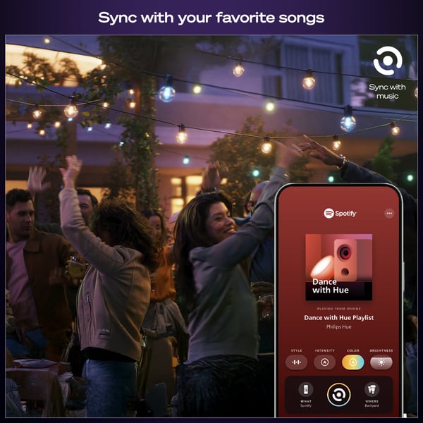 Philips Hue Festavia globe ljusslinga för utomhusbruk, 7 m