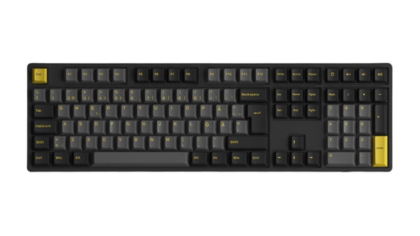 Akkogear 5108B Svart/Guld V3 Gul Pro Switch RGB gamingtangentbord