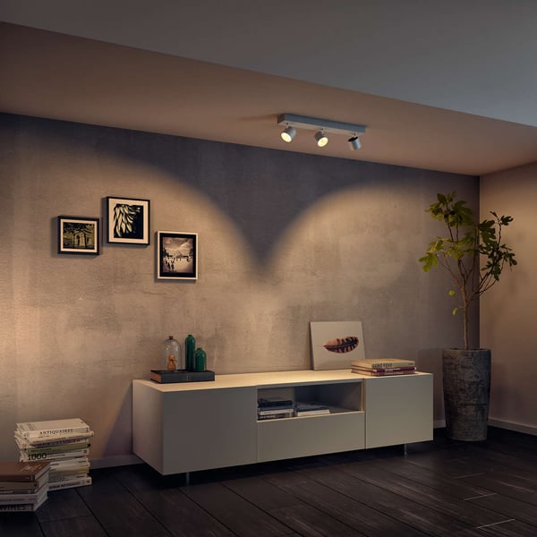 Philips Star WarmGlow LED -spotbelysning, 3 x 4,5 W, hvid