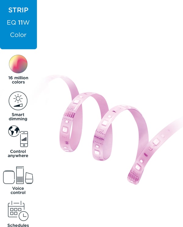 WiZ LED strip forlænger, 880 lm, 1 m, RGBW