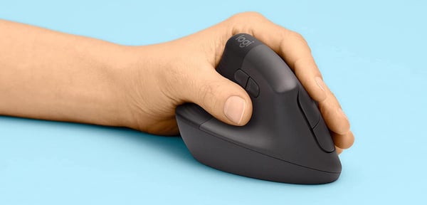 Logitech Lift -mus, sort, venstrehåndet