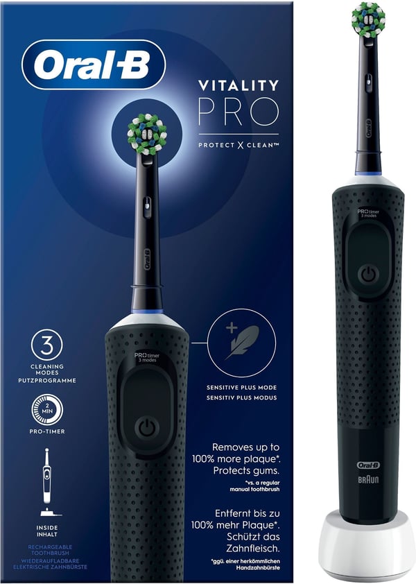 Oral-B Vitality Pro Sort - elektrisk tandbørste, sort