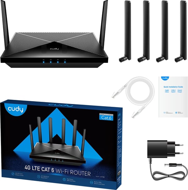 Cudy LT700 AC1200 4G+ LTE-modem och WiFi-basstation