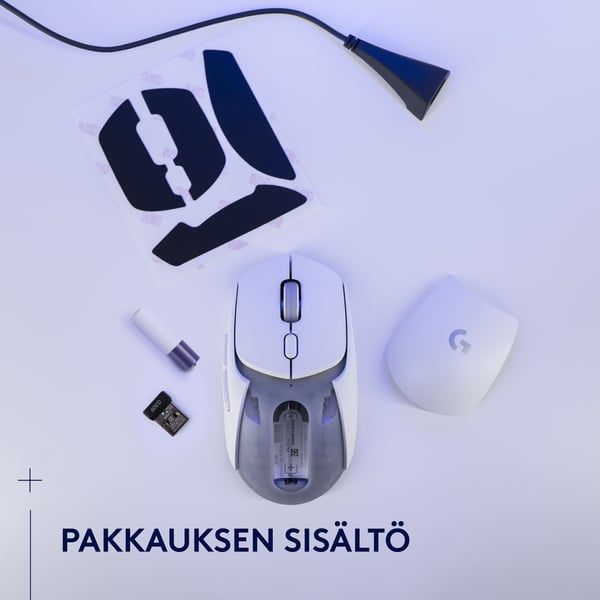 Logitech G309 LIGHTSPEED trådløs spillesmus, hvid