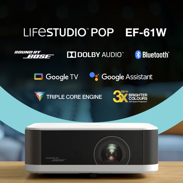 Epson Lifestudio EF-61W portabel projektor Google TV