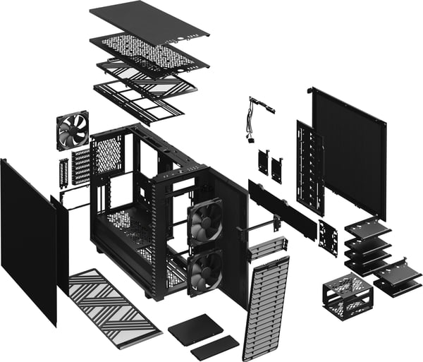 Fractal Design Define 7 - ATX-chassi, svart