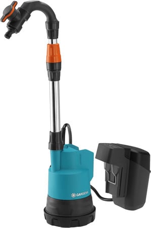 Gardena 2000/2 18V P4A regnvandspumpe, inkl. batteri og oplader