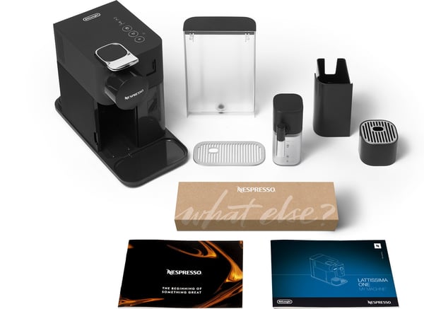 Nespresso Lattissima One Evo -kapselmaskine, sort