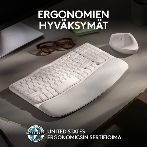 Logitech Wave Keys - trådløst tastatur, naturhvid