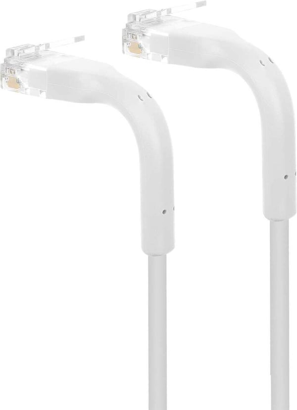 Fuj:tech CAT6A U/UTP nätverkskabel, böjlig, 5m, vit