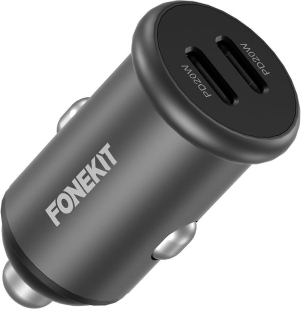 FoneKit Travel 40W, 2 x USB-C biladapter