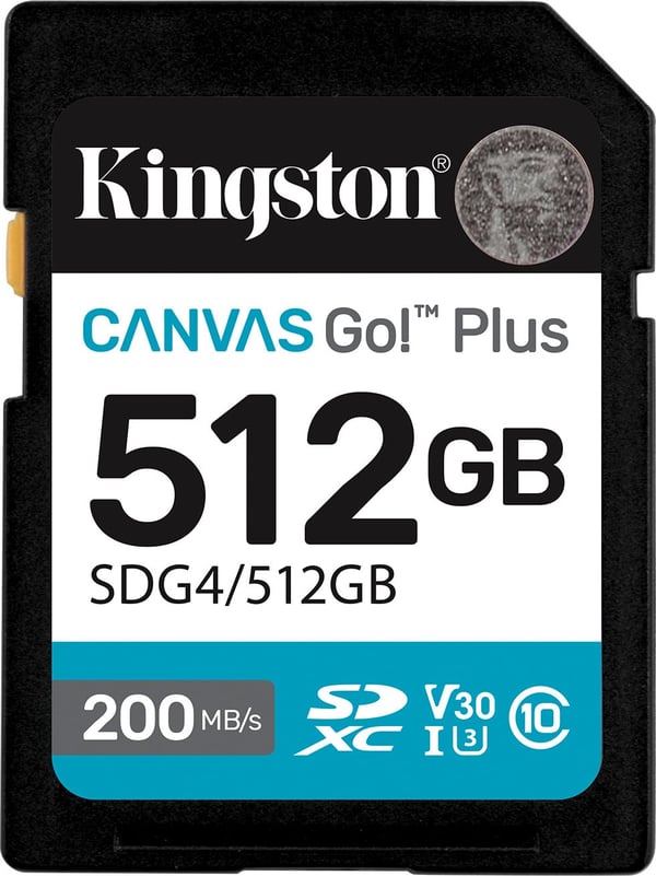 Kingston 512 GB SDXC Canvas Go! Plus Gen4 minneskort