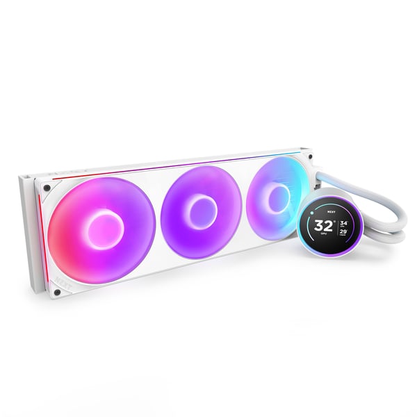 NZXT Kraken 420 Elite RGB V2 vätskekylningssystem, vit