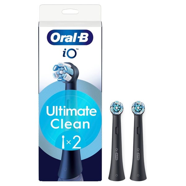 Oral-B iO Ultimate Clean Black -ersättningsborstar, svart, 2 st