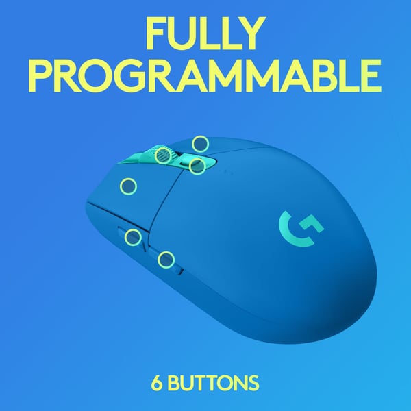 Logitech G305 -trådlös LIGHTSPEED spelmus, blå