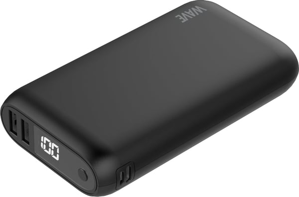 Wave Extrapower powerbank, 20 000 mAh, sort