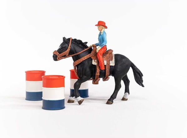 Schleich Farm World 42576 Lerflicka och tunntävlingsset