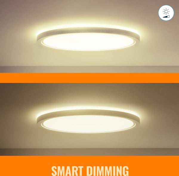 WiZ SuperSlim loftlampe, rund, hvid, WiFi, 22 W, RGB, 2200-6500 K, 2600 lm