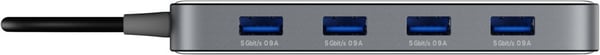 Deltaco USB-A-hub, 4x USB-A, 5 Gbps, gennemsigtig