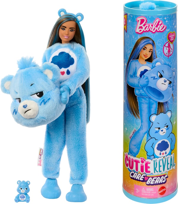 Barbie Cutie Reveal Care Bears dukke, blå