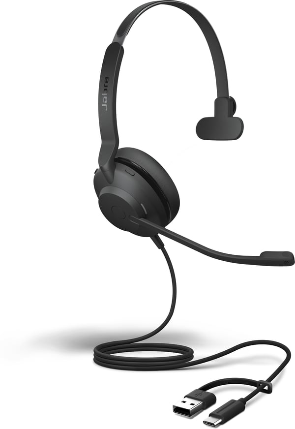 Jabra Evolve2 30 SE, USB C/A, UC Mono-headset, svart