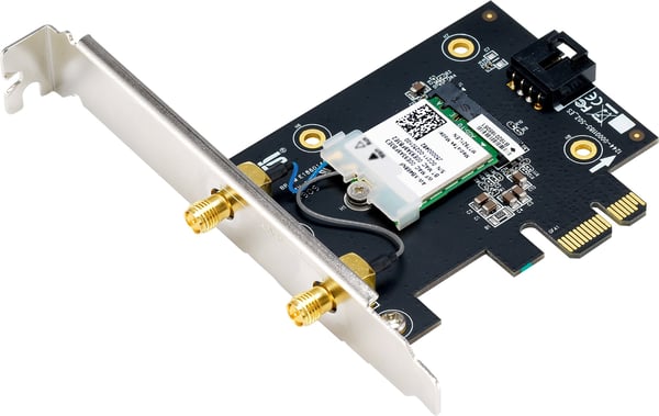 ASUS PCE-BE6500 PCIe Wi-Fi 7 nätverkskort med Bluetooth-stöd