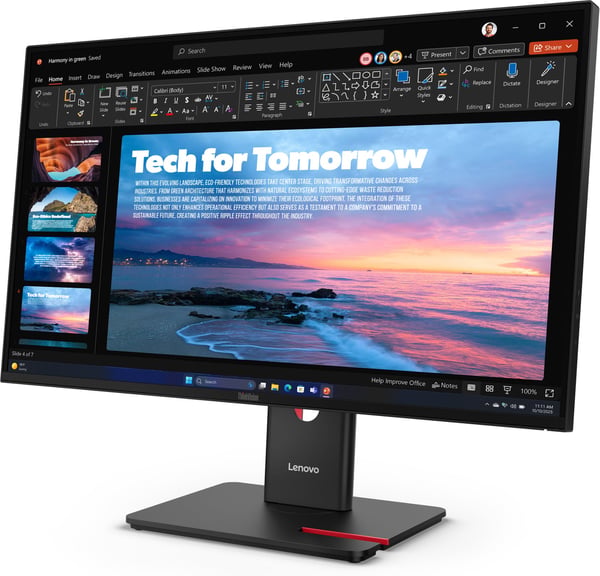 Lenovo ThinkVision T27QD-40 27" WQHD-skärm med dockningsfunktion