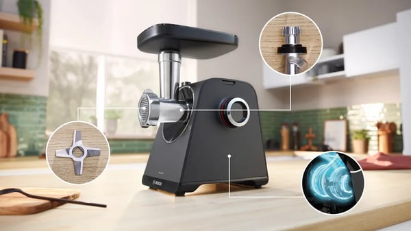 Bosch Serie 4 MultiPower MFWS430B köttkvarn, 1900 W, svart