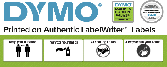 Dymo LabelWriter -namnsetikett 89 x 41 mm, 300 etiketter, vit