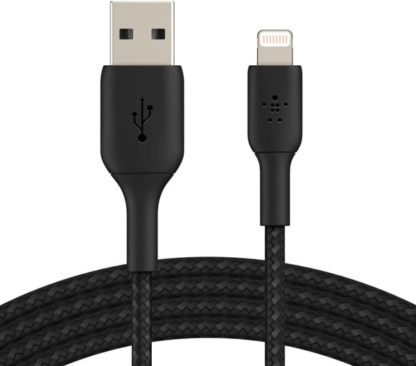 Belkin BOOST CHARGE™ Lightning - USB-A kabel flettet, 3m, sort