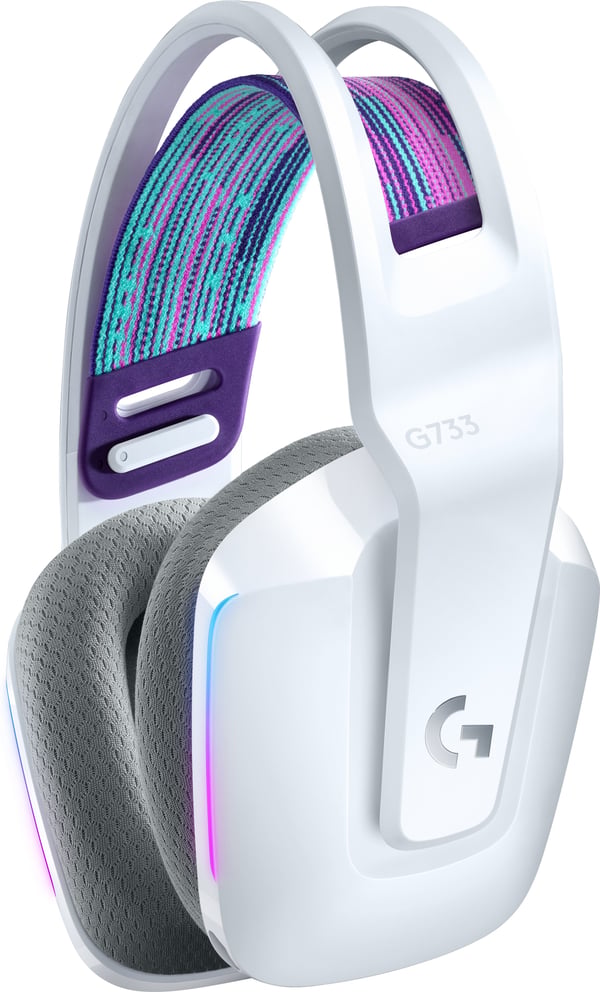 Logitech G733 Lightspeed trådløse gaming headset, hvid