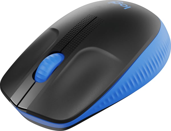 Logitech M190 -trådlös mus, svart/blå