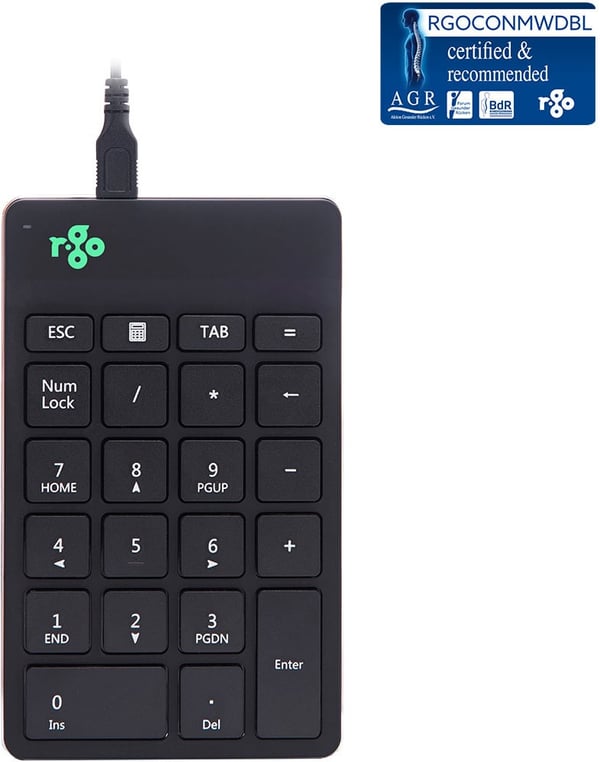 R-Go Numpad Break -numertangentbord, svart