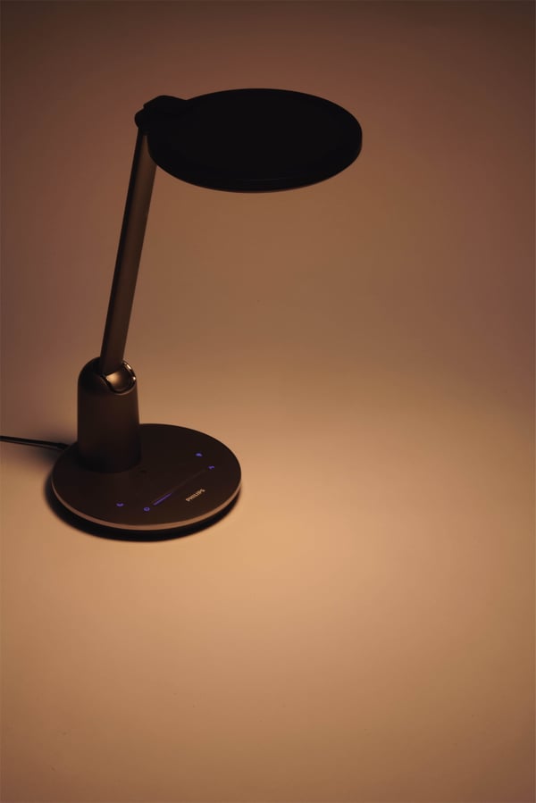 Philips Einstein DSK602 -skrivebordslampe, grå