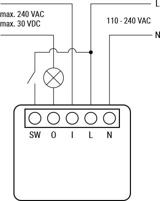 Shelly 1 Mini Gen3 - reläströmbrytare för wifi-nätverk