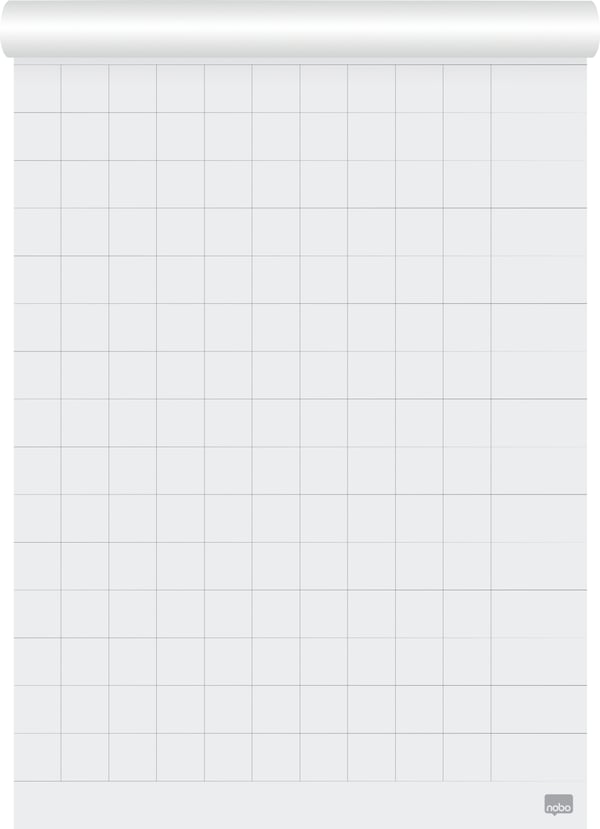 Nobo Premium kladdepapir 60 x 85 cm, blanko/rutete, 2 x 50 ark, 90g/m²