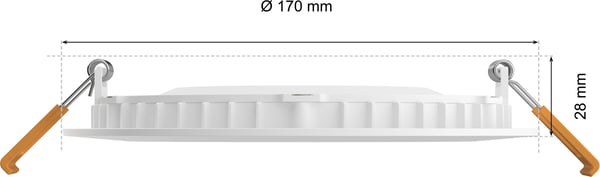 Philips Hue Slim Recessed Light L - indbygget spot, 170 mm, hvid