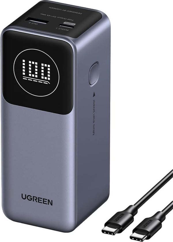 UGREEN Nexode 12000 mAh Power Bank -strømforsyning, 100W