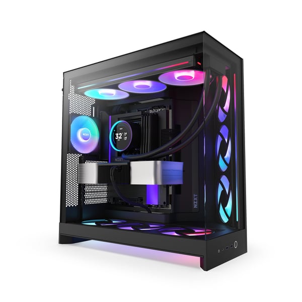 NZXT H9 Flow RGB+ (2025) ATX-chassi, svart