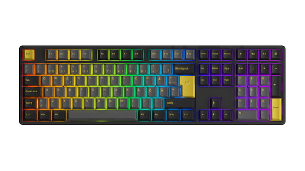 Akkogear 5108B Svart/Guld V3 Gul Pro Switch RGB gamingtangentbord