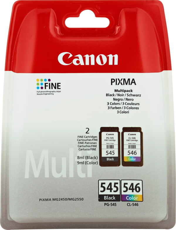Canon CL-546 + PG-545 - bläckpatronpaket, svart och trefärgad