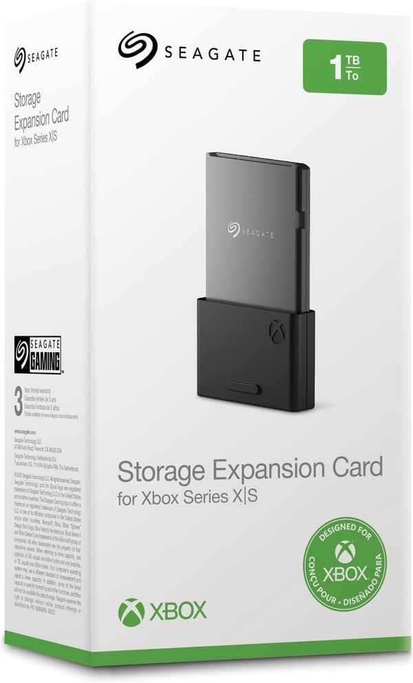 Seagate Storage Expansion Card 1 Tt hukommelsesudvidelse, Xbox Series X / S