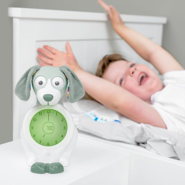 Zazu Davy -unirytmi undervisende vækkeur, hund, grøn