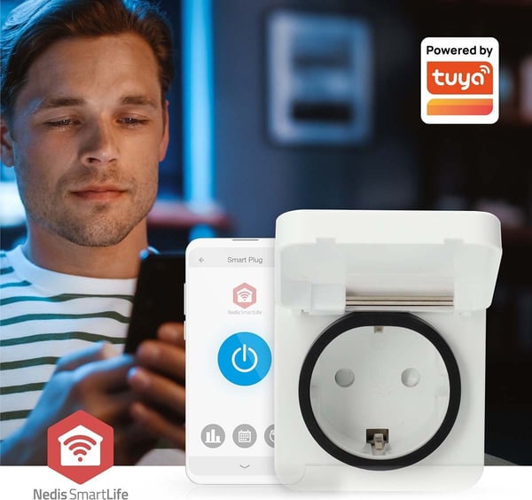 Nedis SmartLife ZBPO130FWT - smarta vägguttag, 16 A, 3680 W, IP44