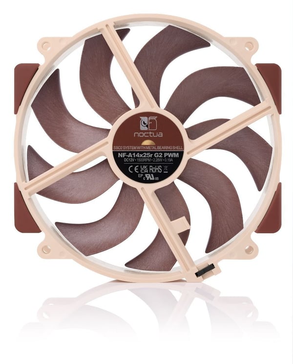 Noctua NF-A14x25R G2 PWM chassi-blæser, 140 mm
