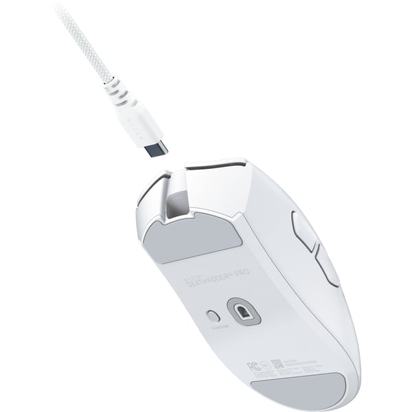Razer Deathadder V4 Pro trådlös gamingmus, vit
