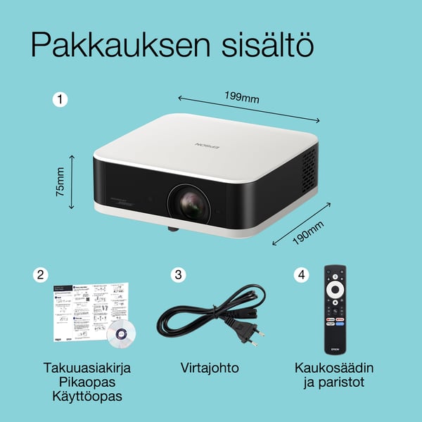 Epson Lifestudio EF-61W portabel projektor Google TV
