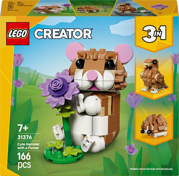 LEGO Creator 31376 Förtjusande hamster och blomma 3-i-1
